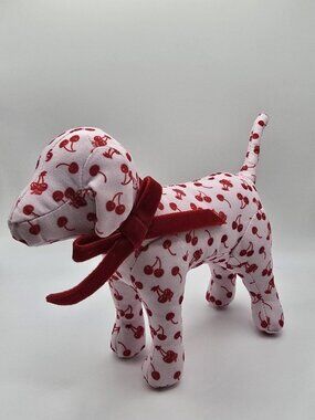 Victoria’s Secret PINK Cherry Print Plush Dog 2026 Limited Collectible Decor